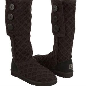 Ugg Australia Women 3066 Tall Button 3 sweater cardi boots shoes sz 7